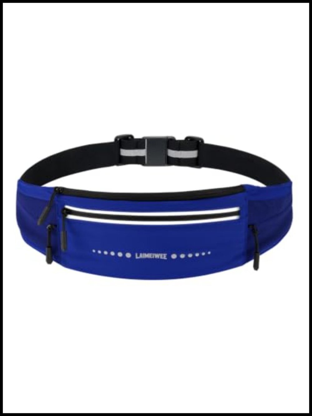 Running Belt Waist Pack 4-Zone Fits 7in Phone Reflective Nylon Lycra